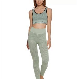 Calvin Klein Performance Sports Bra Olive Green